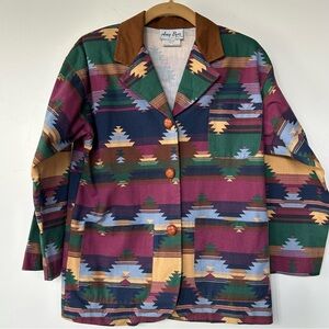 Vintage Amy Byer Aztec Print Boys Blazer
